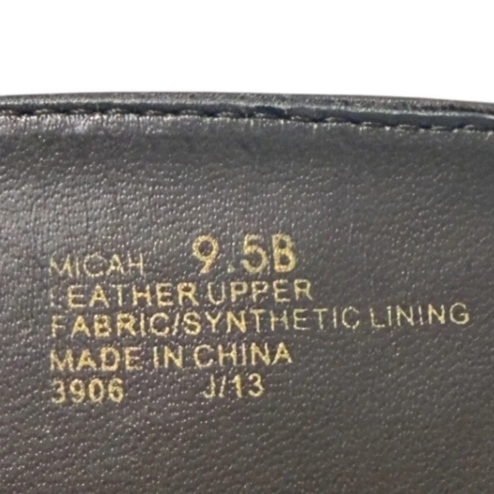 Lauren Ralph Lauren Womens Micah Dark Brown Leather Riding Boots Gold Buckle 9.5